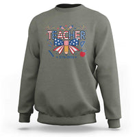 Proud American Teacher 250 Years Sweatshirt Patriotic Educator Gift