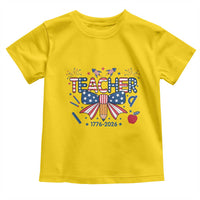 Proud American Teacher 250 Years Toddler T Shirt Patriotic Educator Gift
