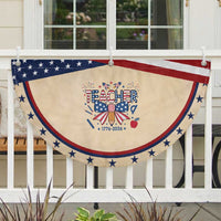 Proud American Teacher 250 Years Patriotic Fan Flag Educator Gift