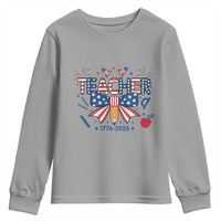 Proud American Teacher 250 Years Youth Sweatshirt Patriotic Educator Gift