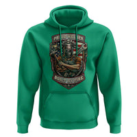 Vintage Proud American Welder Hoodie Built By Fire Blue Collar Dad Gift