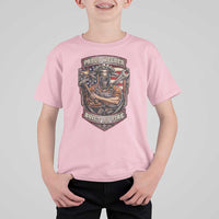 Vintage Proud American Welder T Shirt For Kid Built By Fire Blue Collar Dad Gift