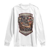 Vintage Proud American Welder Long Sleeve Shirt Built By Fire Blue Collar Dad Gift