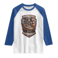 Vintage Proud American Welder Raglan Shirt Built By Fire Blue Collar Dad Gift