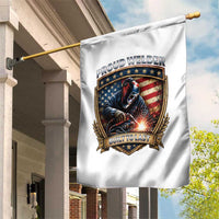 Built To Last Proud Welder Garden Flag Blue Collar American Dad Gift