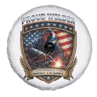 Built To Last Proud Welder Spare Tire Cover Blue Collar American Dad Gift