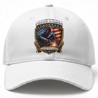Built To Last Proud Welder Baseball Cap Blue Collar American Dad Gift