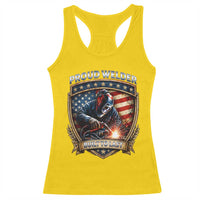 Built To Last Proud Welder Racerback Tank Top Blue Collar American Dad Gift