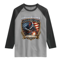 Built To Last Proud Welder Raglan Shirt Blue Collar American Dad Gift