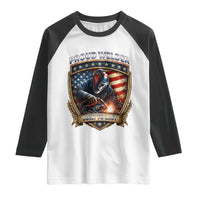 Built To Last Proud Welder Raglan Shirt Blue Collar American Dad Gift