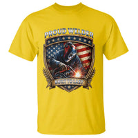 Built To Last Proud Welder T Shirt Blue Collar American Dad Gift
