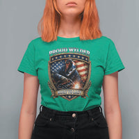 Built To Last Proud Welder T Shirt For Women Blue Collar American Dad Gift