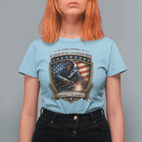 Built To Last Proud Welder T Shirt For Women Blue Collar American Dad Gift