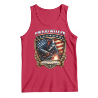 Built To Last Proud Welder Tank Top Blue Collar American Dad Gift