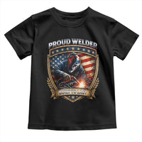 Built To Last Proud Welder Toddler T Shirt Blue Collar American Dad Gift