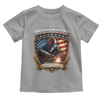 Built To Last Proud Welder Toddler T Shirt Blue Collar American Dad Gift
