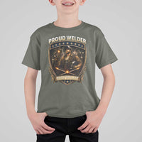 Proud Welder Graphic T Shirt For Kid Built To Last Worker Gift