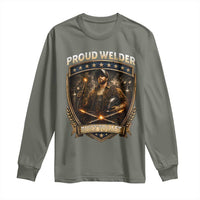 Proud Welder Graphic Long Sleeve Shirt Built To Last Worker Gift