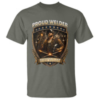 Proud Welder Graphic T Shirt Built To Last Worker Gift