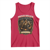 Proud Welder Graphic Tank Top Built To Last Worker Gift