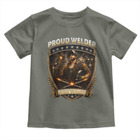 Proud Welder Graphic Toddler T Shirt Built To Last Worker Gift