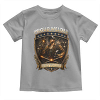 Proud Welder Graphic Toddler T Shirt Built To Last Worker Gift