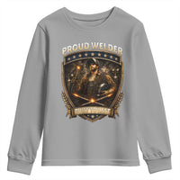 Proud Welder Graphic Youth Sweatshirt Built To Last Worker Gift