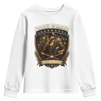 Proud Welder Graphic Youth Sweatshirt Built To Last Worker Gift