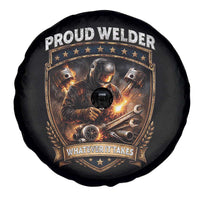 Proud Welder Whatever It Takes Spare Tire Cover Vintage Mechanic Workwear