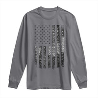 Husband Daddy Welder Hero Long Sleeve Shirt Patriotic Welding American Flag Graphic