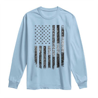 Husband Daddy Welder Hero Long Sleeve Shirt Patriotic Welding American Flag Graphic
