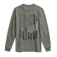 Husband Daddy Welder Hero Long Sleeve Shirt Patriotic Welding American Flag Graphic