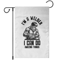 Funny Bigfoot Welder Garden Flag I Can Do Amazing Things