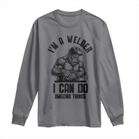 Funny Bigfoot Welder Long Sleeve Shirt I Can Do Amazing Things