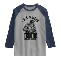 Funny Bigfoot Welder Raglan Shirt I Can Do Amazing Things