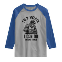 Funny Bigfoot Welder Raglan Shirt I Can Do Amazing Things