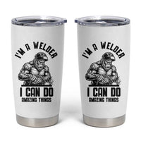 Funny Bigfoot Welder Tumbler Cup I Can Do Amazing Things