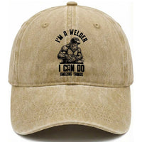 Funny Bigfoot Welder Washed Cotton Baseball Cap I Can Do Amazing Things