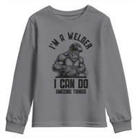 Funny Bigfoot Welder Youth Sweatshirt I Can Do Amazing Things