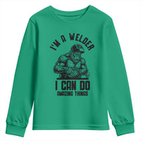Funny Bigfoot Welder Youth Sweatshirt I Can Do Amazing Things