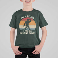 Funny Bigfoot Welding Gift T Shirt For Kid I Can Do Amazing Things With A Welder