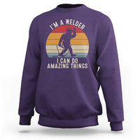 Funny Bigfoot Welding Gift Sweatshirt I Can Do Amazing Things With A Welder