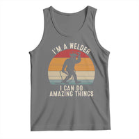Funny Bigfoot Welding Gift Tank Top I Can Do Amazing Things With A Welder