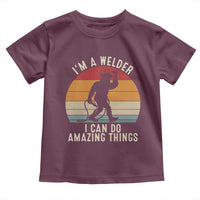 Funny Bigfoot Welding Gift Toddler T Shirt I Can Do Amazing Things With A Welder