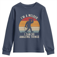 Funny Bigfoot Welding Gift Youth Sweatshirt I Can Do Amazing Things With A Welder
