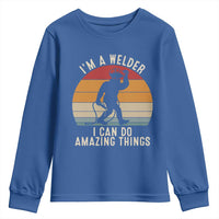 Funny Bigfoot Welding Gift Youth Sweatshirt I Can Do Amazing Things With A Welder