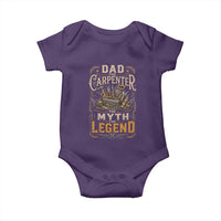 Dad The Carpenter The Myth The Legend Baby Onesie Funny Woodworker Carpenter Graphic