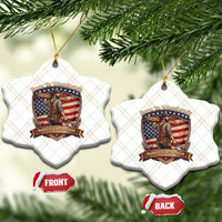Proud American Woodworker Ceramic Ornament Born To Woodwork Patriotic Gift