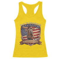 Proud American Woodworker Racerback Tank Top Born To Woodwork Patriotic Gift