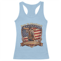 Proud American Woodworker Racerback Tank Top Born To Woodwork Patriotic Gift